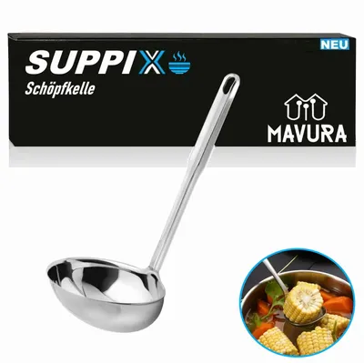 Immagine prodotto di SUPPIX Mestolo in acciaio inox Mestolo per zuppa Mestolo per servire Mestolo per zuppa