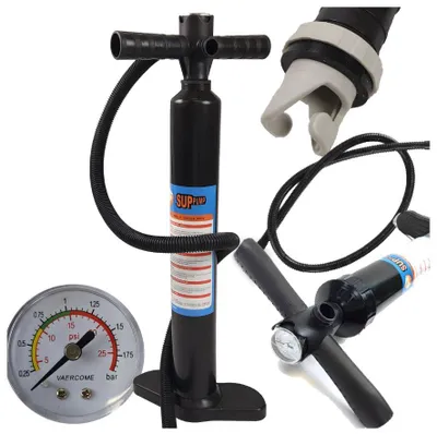 Produktbild von Zweiwege-Handpumpe für Matratzen, Pontons, SUP-Boards, Kajaks, schnell