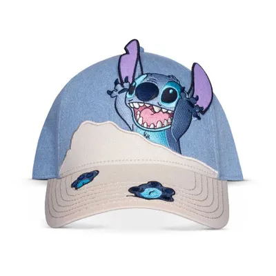 A baseball cap with a Stitch character design.