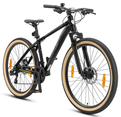 Produktbild von BIKESTAR Alu Mountainbike 26 Zoll | 21 Gang Hardtail Sport MTB 13 Zoll Rahmen Scheibenbremse Federgabel | Schwarz Grün