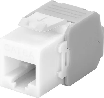 Produktbild von KeyStone RJ45 Jack, Cat. 6a, ungeschirmt, 500MHz, weiß, Good Connections