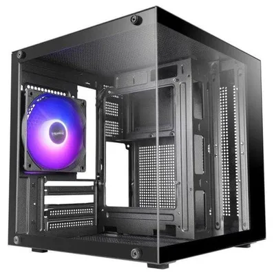 Immagine prodotto di Mars Gaming MC-CUBE, case tower compatto, nero, compatibile con schede madri micro ATX e Mini-ITX, dimensioni: 29,2 mm, 27,6 mm, 28,7 mm