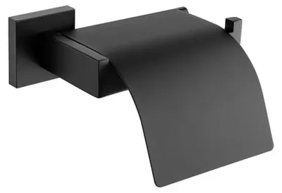 Image de Ensemble complet d'accessoires de salle de bain en noir mat