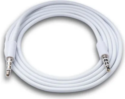 Produktbild von SYSTEM-S Audio Kabel 100 cm Stereo AUX Klinke 3,5 mm Stecker zu Stecker in Weiß