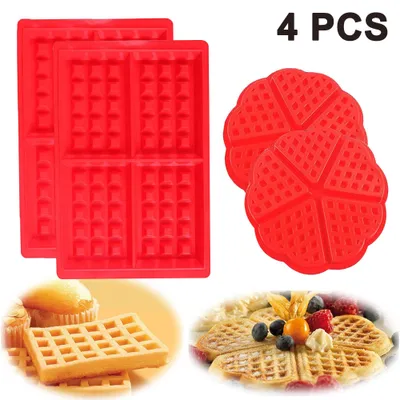 Produktbild von Waffelkuchenform,Kuchenform,Eiswürfel,Brotformformen,Backformen,Geeignet,für,Geschirrspüler,,Backofen,,Mikrowelle,,Kühlschrank