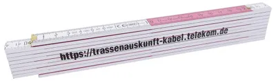 Produktbild von Dönges Gliedermaßstab 2 m, Holz, weiß/rot mit Aufdruck, 16 mm (Zollstock)