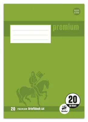 Produktbild von Staufen® 734040240 Briefblock PREMIUM LIN 20 - A4, 90 g/qm, 50 Blatt, blanko