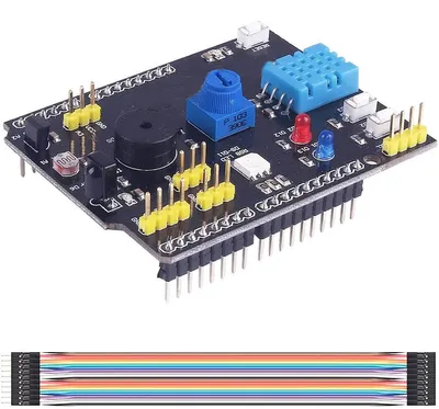 Obrázok produktu pre Rozširujúci modul 9 v 1, vybavený snímačom vlhkosti a teplotným senzorom LM35, vrátane kábla, pre