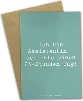 Produktbild von Mr. & Mrs. Panda Grußkarte Spruch Assistentin Zauber - Meeresbrise - Geschenk, hochzeitskarten, Terminplanung, dankeskarten, Berufspassion, Berufsprodukte, Beruf