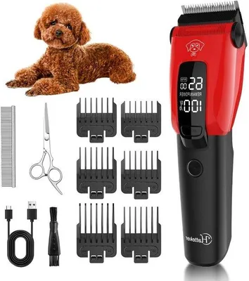 Obrázok produktu pre Profesionálna elektrická starostlivosť o srsť psov a mačiek – bezdrôtová strihačka s 7500 otáčkami za minútu a osvetlením – strihačka na srsť psov a mačiek