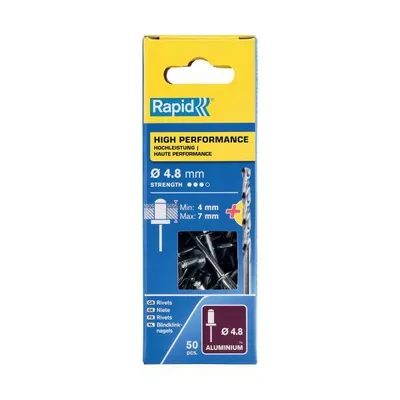 Zdjęcie produktu dla Rapid 5000387, Niewidoczny nit, Aluminium, Stal, Stal nierdzewna, RP10 , RP40, RP60, RP100, 4,8 mm, 4,8 mm