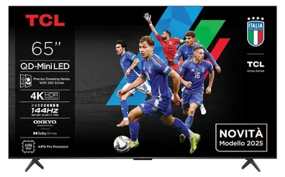 Zdjęcie produktu dla TCL 65C69K, 165,1 cm (65"), 3840 x 2160 px, QLED, Smart TV, Wi-Fi, Metaliczny