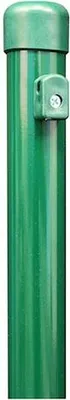 Immagine prodotto di Alberts 613211 Paletto per recinzioni in rete metallica, per il fissaggio con zoccoli di fissaggio a terra, zincato, plastificato verde, lunghezza 1665 mm, paletto Ø 34 mm