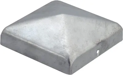 Immagine prodotto di Cappelli per pali da recinzione, 71x71 mm, 12 pezzi, in acciaio zincato, forma piramidale, per recinzioni da giardino