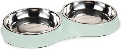 Produktbild von Beeztees Smickle - Doppelnapf Katze - mint - 35x18x3 cm - 2x 420 ml
