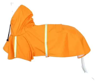 Immagine prodotto di Cappotto impermeabile per cani, design riflettente, arancione, taglia S