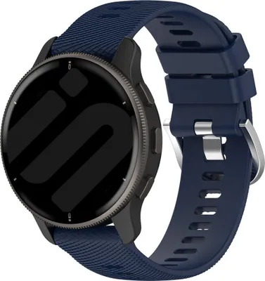 Produktbild von Strap-it Smartwatch-Silikonarmband – geeignet für Garmin Vivoactive 4 (45 mm) / Venu 2 / Venu 3 / Forerunner 255 / Forerunner 265 – dunkelblau