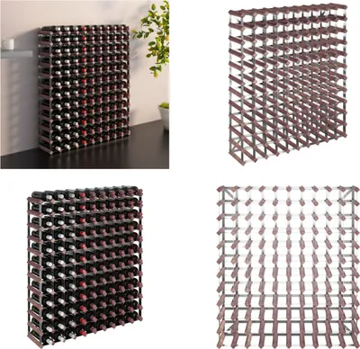 Produktbild von vidaXL Weinregal für 120 Flaschen Braun Massivholz Kiefer - Weinregal - Weinregale - Weinständer - Flaschenhalter