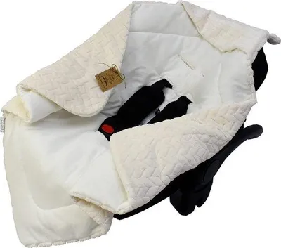 Produktbild von Famanu Wickeldecke für Babyautositz, Kinderwagen und Kindersitze - 80 x 80 cm, mit Kapuze und Klettverschluss