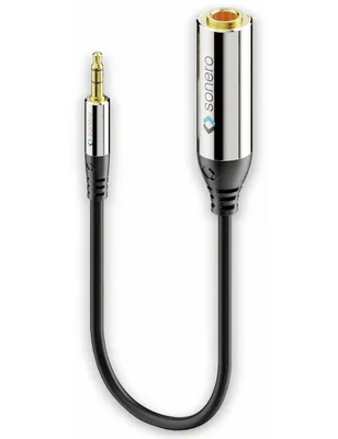 Produktbild von PureLink sonero 3,5mm auf 6,3mm Audio Adapter Kabel 0,25m 6,3mm / 3,5mm Kopfhörer Audio Adapter, 0,20m (S-ACA005)