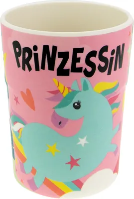 Produktbild von Bunter personalisierter Namens Kinderbecher Prinzessin