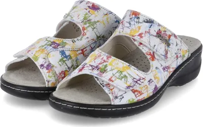 Produktbild von Hickelsberger Damen Kräuterschuhe/ Pantoletten Weiß Mehrfarbig Leder Größe: 41
