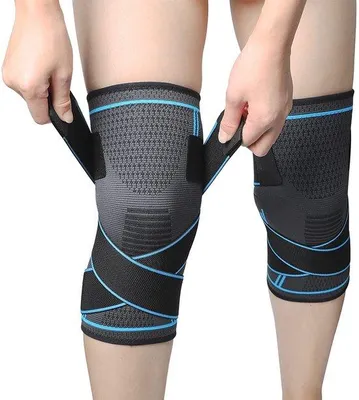 Productafbeelding van Elastische sportkniebanden voor fietsen, tennis, wandelen, squats en fitness