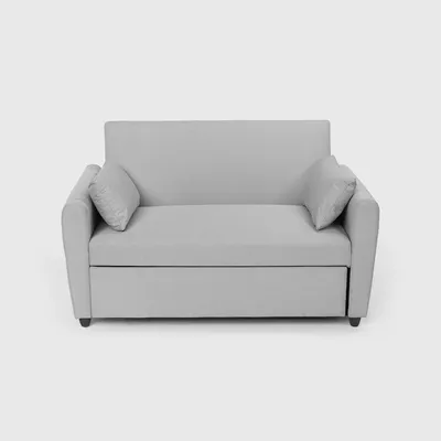 Immagine prodotto di Divano letto a 2 posti allungabile Porto Rico, design moderno in tessuto - grigio