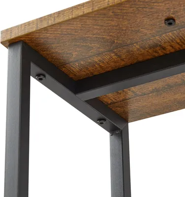 Obrázek produktu pro Regál na knihy, stojící police se 4 úrovněmi, dřevěná police, tvar S, průmyslový design, 74 x 24 x 128 cm, dekorativní police na rostliny a knihy, obývací pokoj, ložnice, kancelář, hnědá barva