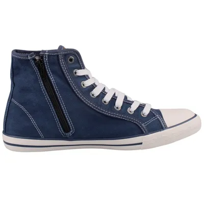 Produktbild von Mustang Herren High Top Sneaker Schnürung Booty 4058-505, Größe:45 EU, Farbe:Blau