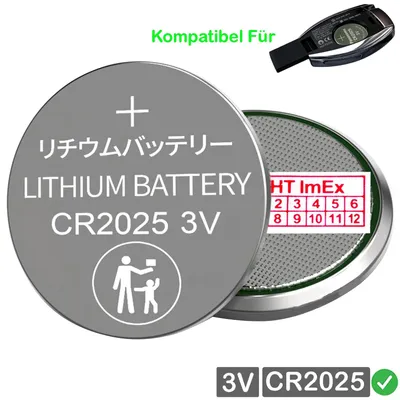 Produktbild von CR2025 Knopfzelle Batterien 3V für Fernbedienungen und medizinische Anwendungen