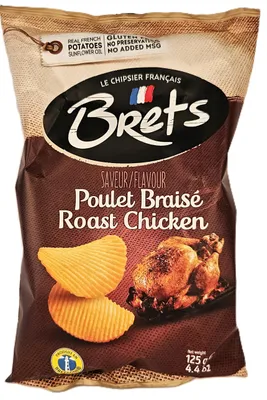 Produktbild von Brets knusprige Chips mit Brathähnchen Geschmack 125g