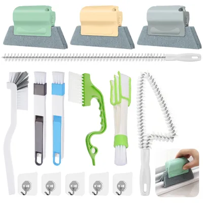 Fensternut-Reinigungsbürsten-Set, 15-tlg., mit 5 Haken