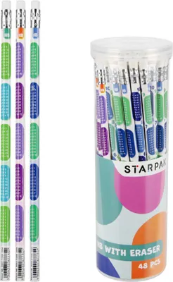Zdjęcie produktu dla Ołówek z gumką, tabliczka mnożenia, HB, Starpak, 1 szt.