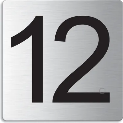 Produktbild von Türnummer I Zimmernummer I EdeIstahI TürschiId "12" I 85x85 mm I Nr.48312