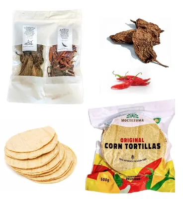 Obrázok produktu pre DuoPack Chipotle - Chilli Del Arbol 100g s 10 pravými mexickými tortillami s nixtamalem.