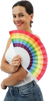 Produktbild von Pride Fächer Regenbogen bunt - Einheitsgröße
