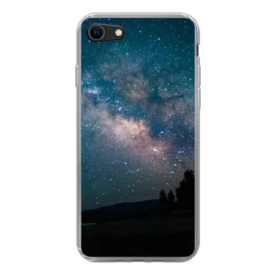 Produktbild von MuchoWow® Handyhülle Schutzhülle Hülle für iPhone SE 2020 Sterne - Planeten - Galaxie - Jungen - Mädchen - Kinder Silikon Softcase Handy Hülle - Kartenbesitzer