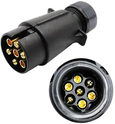 Obrázek produktu pro Napájecí kabel pro přívěs k automobilu, 7kolíkový, 12 V, černý