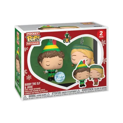 Imagen del producto de Buddy el Elfo y Jovie - Llavero Funko Pocket POP!