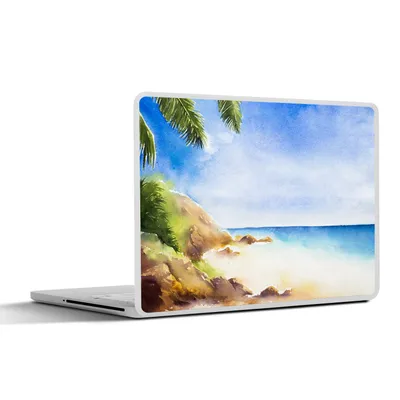 Produktbild von MuchoWow® Laptop Aufkleber Sticker Cover Meer - Strand - Berge 30x21 cm - Sticker für Laptop - Selbstklebend