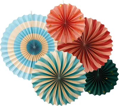 Produktbild von 5 bunte Zirkuswelt-Rosetten 26-43 cm