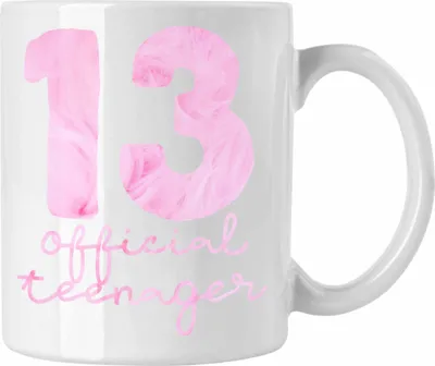 Produktbild von Trendation - 13. Geburtstag Tasse Mädchen Official Teenager 13er Geburtstag Geschenkidee  (Weiß)