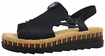 Immagine prodotto di Sandali da donna Rieker Nabukino, in pelle scamosciata, color nero, adatti al tempo libero