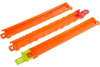 Produktbild von Hot Wheels Track Builder Track Creator Gerades Trackset, ca. 1 Meter Track-Schnellstecksystem und 2 Adapter, Fahrzeug- & Schienen-Set, 3 Jahr(e), Kunststoff, Orange
