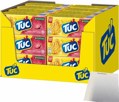 Produktbild von TUC Cracker Sweet Chili Würzung Salzgebäck VPE (24x100g Packung) + usy Block