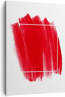 Produktbild von Bild auf Leinwand - Leinwandbild - Einteilig - Rot Farben Stück - 50x70cm - Wand Bild - Wanddeko - Wandbilder - Leinwanddruck - Kunstdruck - Wanddekoration - Leinwand bilder - Wandbild - PA50x70-5067