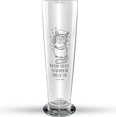 Produktbild von Mr. & Mrs. Panda Trinkglas Waschbär - Transparent - Geschenk, Seifenblasen, Waschen, Lustige Sprüche, Glasbecher, Plan, Bierbecher, Tagträumen, Fröhlich, Bier Glas