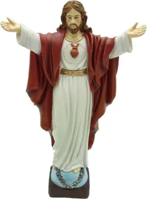 Produktbild von Figur Jesus mit roten Umhang 20cm