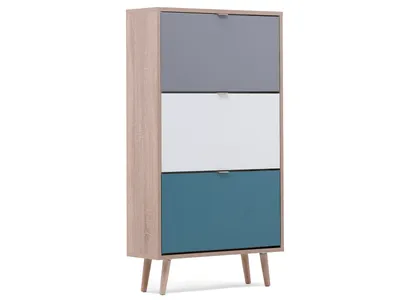 Produktbild von Finori Schuhschrank C-uba 42 Sonoma-Eiche und Dreifarbig